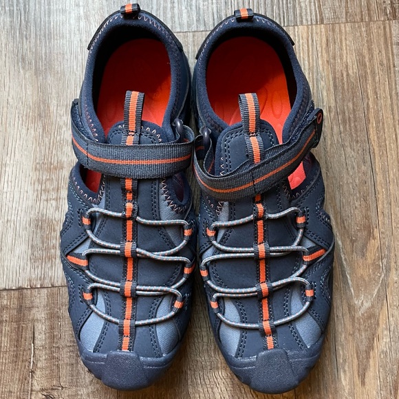 Merrell Kids Hydro 2 Navy Orange Sandal, Size 4M - Picture 2 of 11